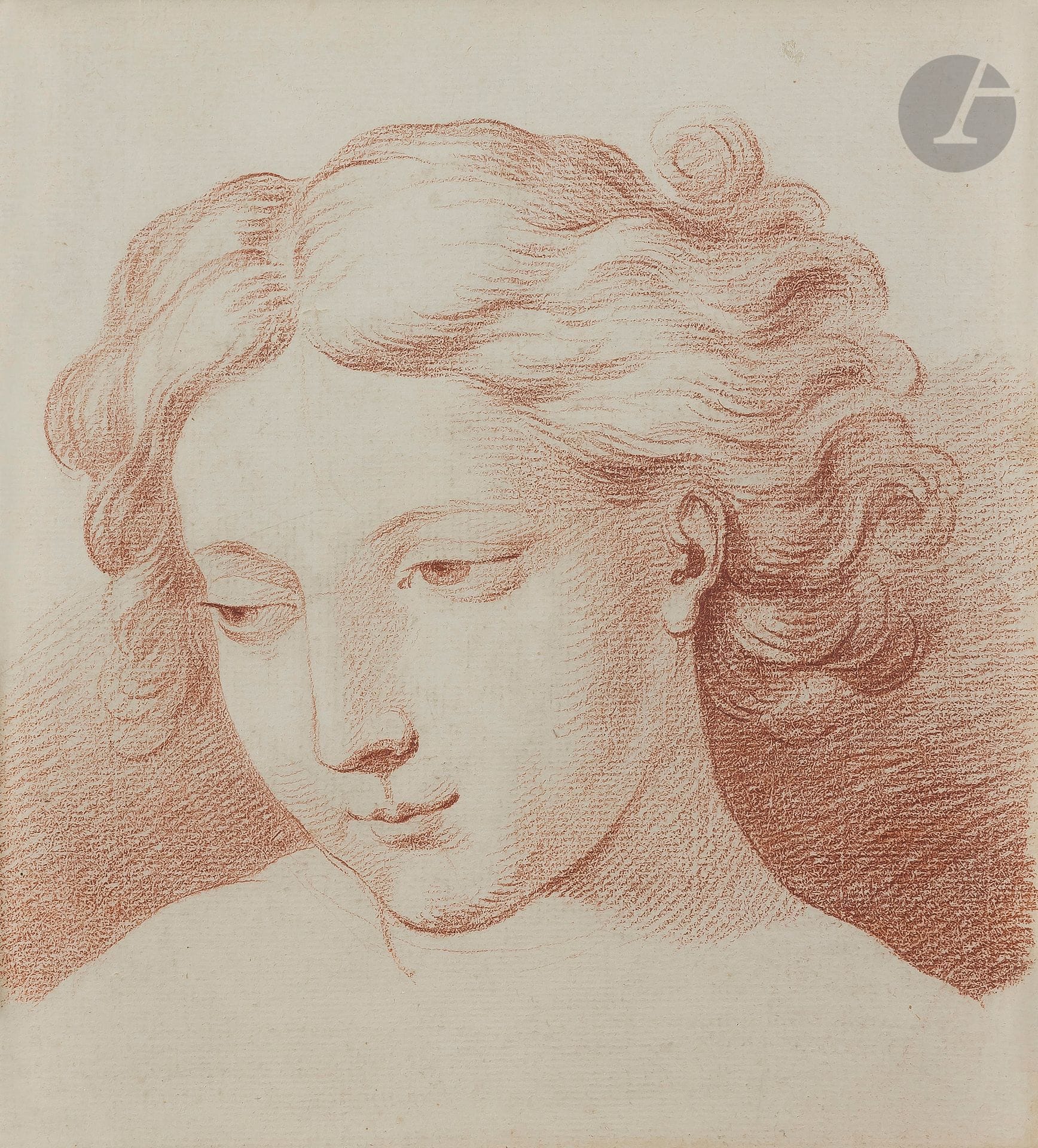 MICHELIN (actif au XVIIIe siècle)
Tête d’enfant
Sanguine.
Signé sur le montage.
24,2 x 22 cm