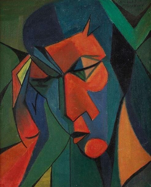 Nicolas POLIAKOFF(1899-1976)
Homme pensif, 1947 Huile sur toile. Signée et datée en haut à droite. 46 x 38 cm