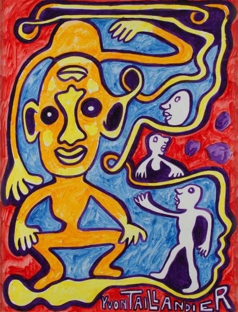 Yvon TAILLANDIER (né en 1926)
Personnages Gouache. Signée en bas à droite. 50 x 65 cm
