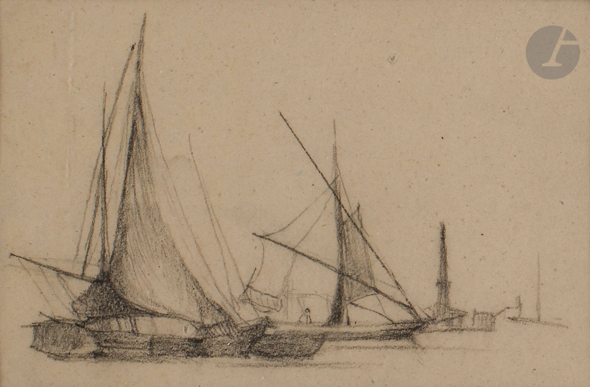 Marie de MELFORT (1825-1907)
- Genoese castle, Black Sea, 1866; - fishermen's hut on the Bosphorus; - 5 views of the Bosphorus
Lead pencil (4); charcoal (3).
Stamp of sale of workshop M. de Melfort 1826-1907 (5).
Dimensions : from 11 x 17 to 21 x 37 cm