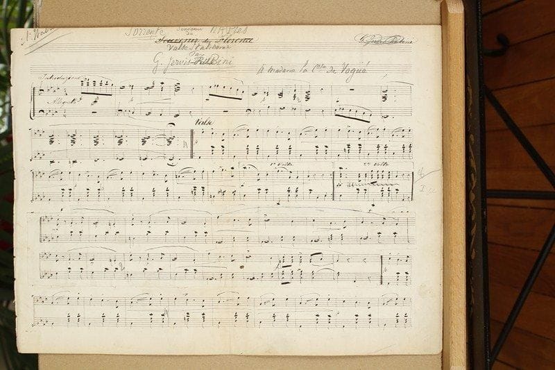 PIANO. 12 manuscrits musicaux autographes signés ; in-fol. ou oblong in-fol.Ensemble de pièces pour piano. Adolphe DAVID : Impromptu-Caprice, op. 44 (4 p.) ; Valse naïve (2 p.) ; La Statue du Commandeur, 2e Entracte (2 p.). - A. DECQ : Fantaisie-Caprice (4 p.). - Félix DESGRANGES, « chef d'orchestre des bals de la Présidence » : Aimez-moi, op. 40 ; Sans cérémonie, op. 76 (3 et 2 p.). - Renée ELDÈSE : Variations sur un thème de R. Schumann (9 p.) ; Printemps, prélude pour piano (6 p.). - Georges FALKENBERG : Hymne funèbre, op. 14 (6 p.). - G. JERVIS-RUBINI : Sorrente, souvenir de Naples, valse italienne (4 p.). - Ferdinand LAVAINNE : Récitatif et Mélodrame, dédié à Francis Planté, 1891 (titre et 6 p.). - Charles NEUSTEDT : [Fantaisie sur] Maître Ambros de Widor, op. 184 (4 p.). Plus 2 autres manuscrits joints par Faugier et Esposito