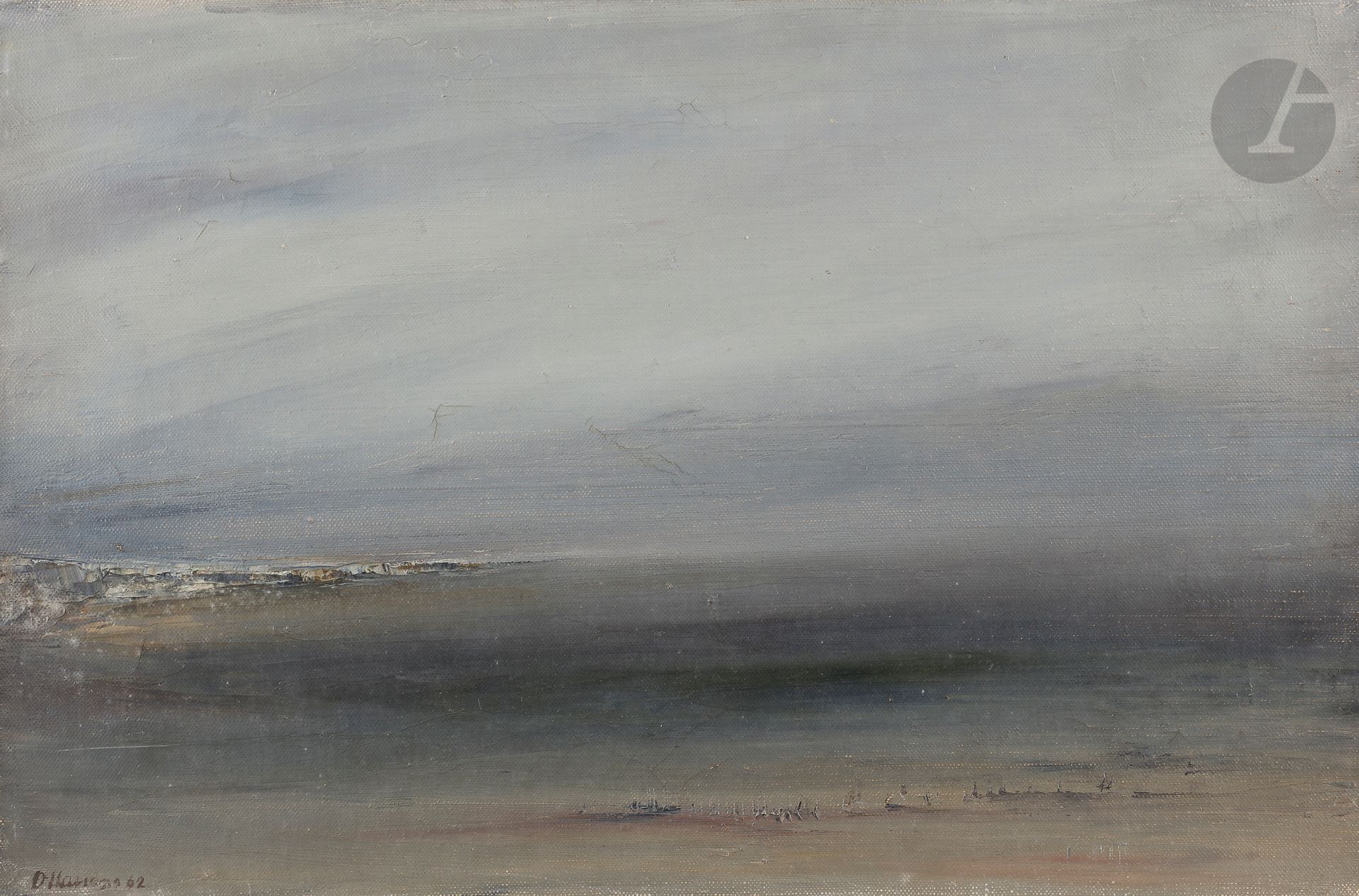 Jack OTTAVIANO (1924-1988)
The Brown Strike, 1962
Oil on canvas.
Signed and dated lower left.
27 x 41 cm