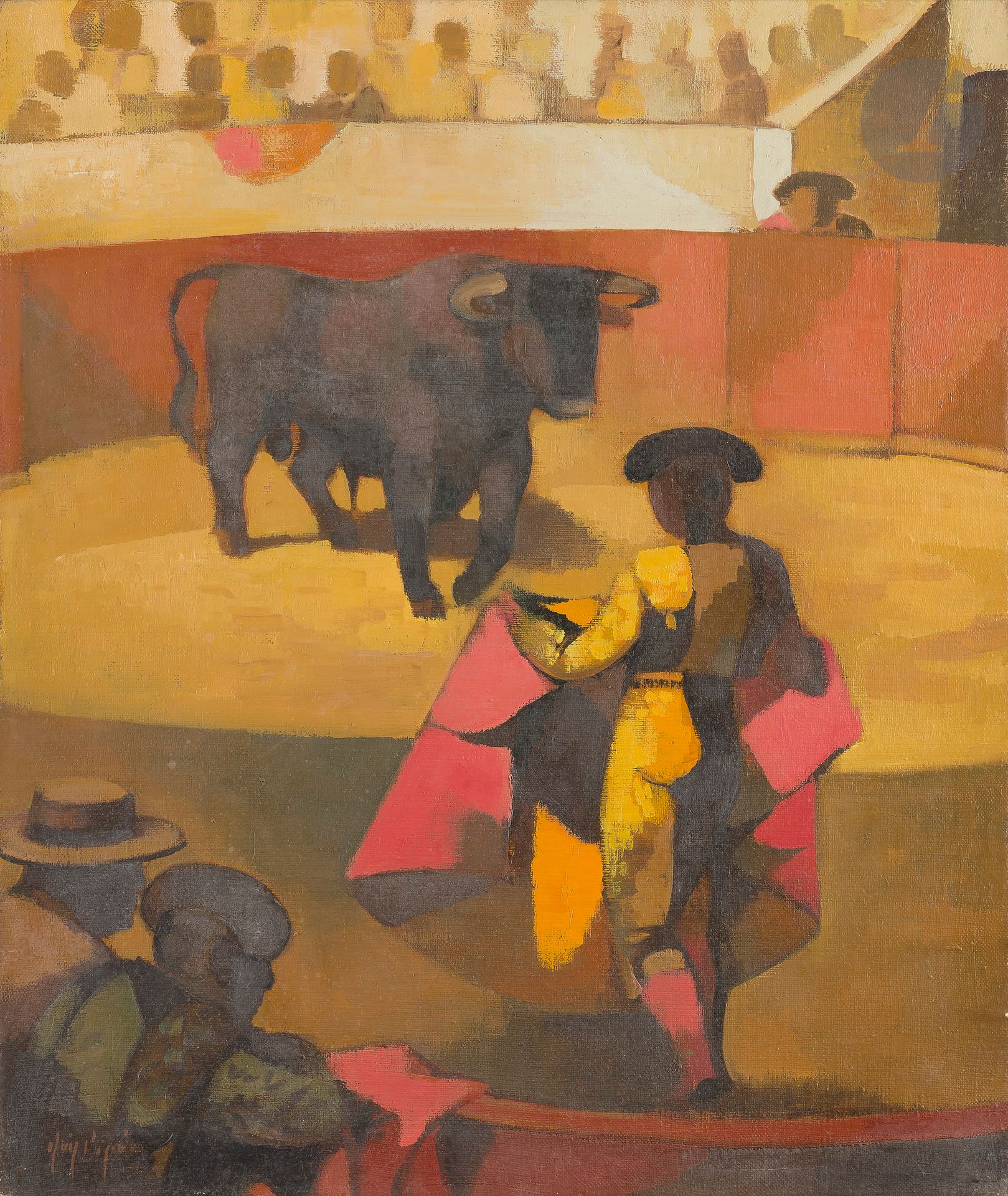 Manolo RUIZ-PIPO (1929-1998)
Face à face
Huile sur toile.
Signée en bas à gauche.
Signée au dos.
55 x 46 cm