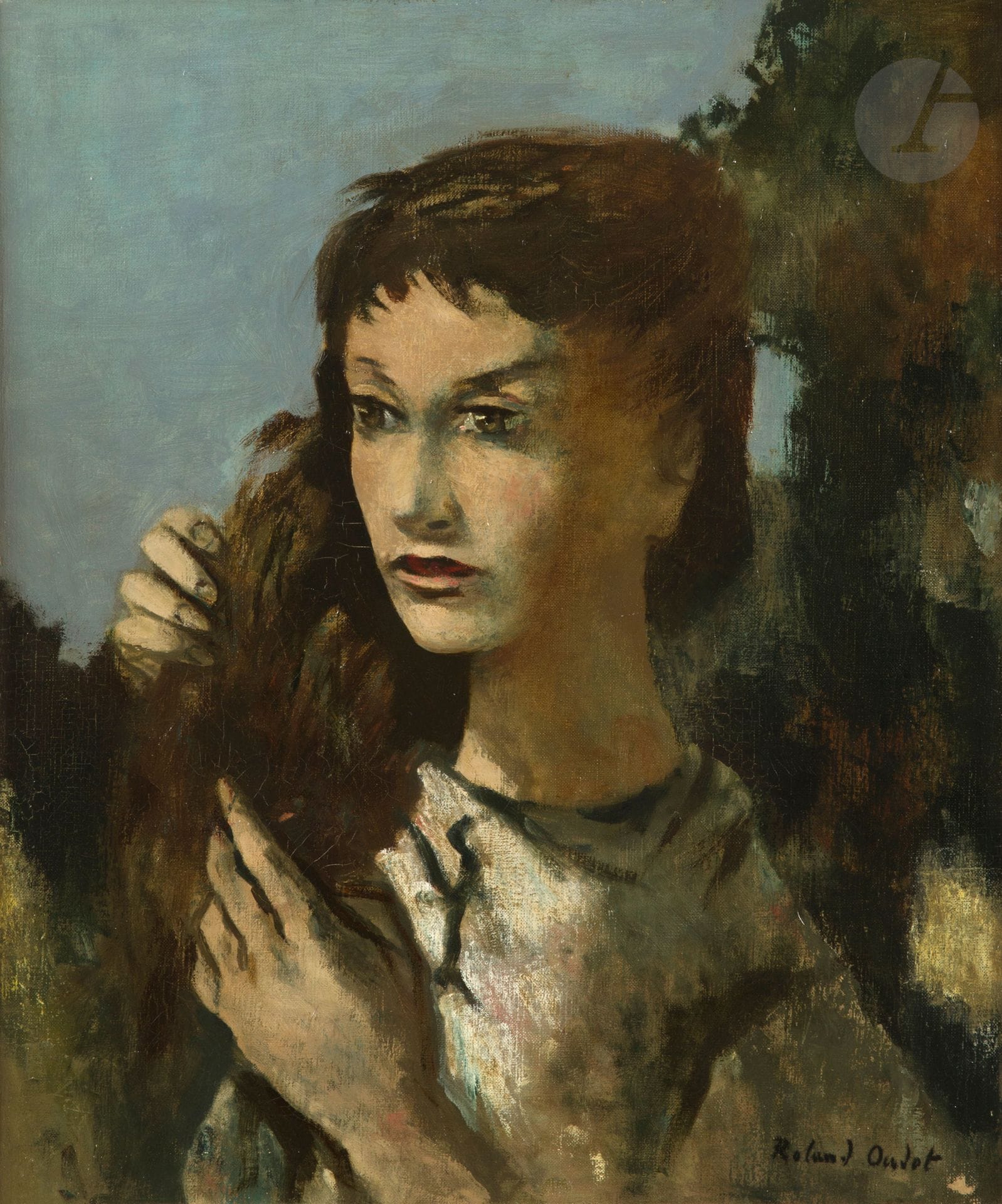Roland OUDOT (1897-1981)
Portrait de femme
Huile sur toile.
Signée en bas à droite.
55 x 46 cm