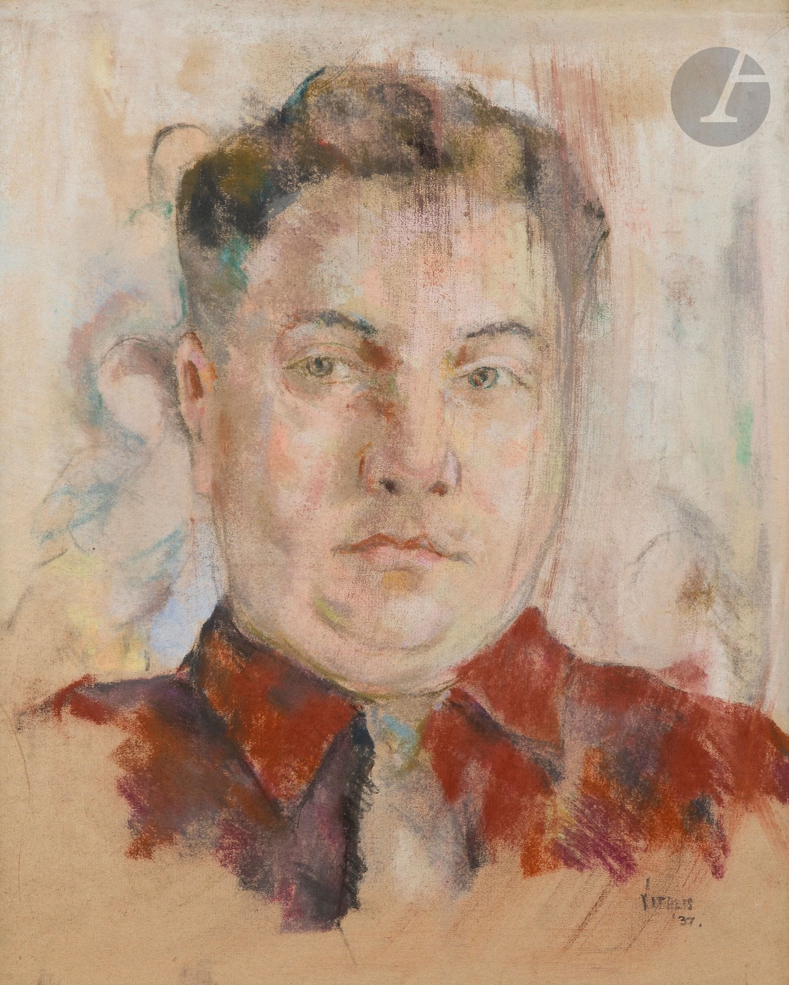 Macario VITALIS (1898-1989)
Portrait of a man, 1937
Pastel.
Signed and dated lower right.
40 x 32 cm