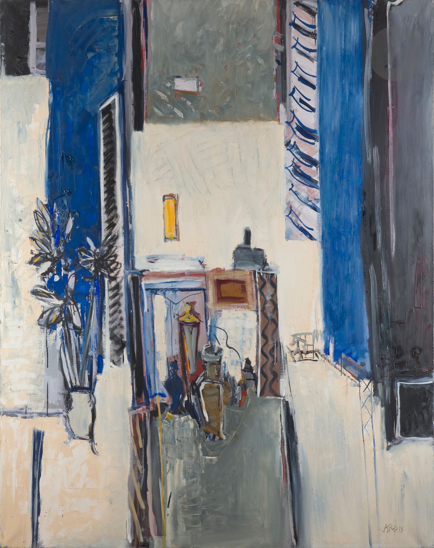 Rémy ARON (born in 1952)
Still life with an open window
Oil on canvas.
Signed lower right.
162 x 130 cm

We thank the artist for confirming the authenticity of this work.