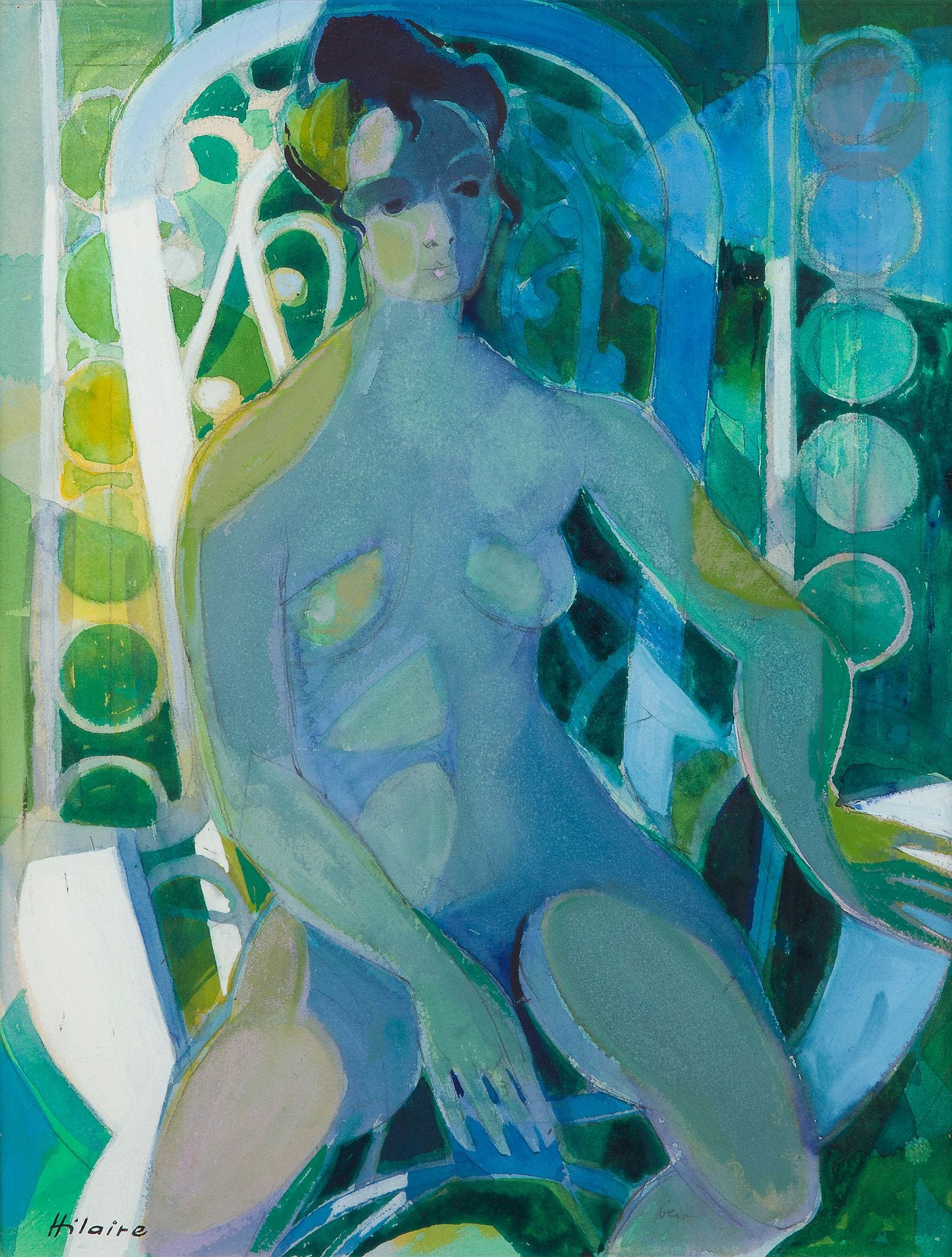 Camille HILAIRE (1916-2004)
Nu au fauteuil
Gouache.
Signée en bas à gauche.
54 x 41 cm

Nous remercions le Comité Hilaire pour les informations qu’il nous a transmises. Un certificat de Monsieur Christophe Berteaux pourra être remis à la demande de l’acquéreur.