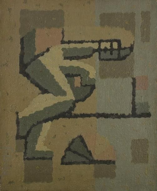 André FILDIER (? - 2001)
Femme à la plage, vers 1959 Huile sur toile. Signée en bas à droite. H: 38 x L: 46 cm