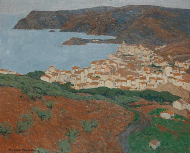 Fernand LANTOINE (1876/78-c. 1955)
Beaulieu sur mer Huile sur toile. Signée en bas à gauche, titrée sur une étiquette au dos. 65 x 81 cm