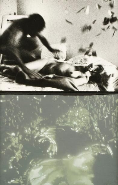 Jean-Pierre LEBOUCHE (XXe siècle)
Femme criant et couple Huile sur toile marouflée sur panneau et tirage photographique. Dyptique. Non signée. H: 54 x L: 35 cm