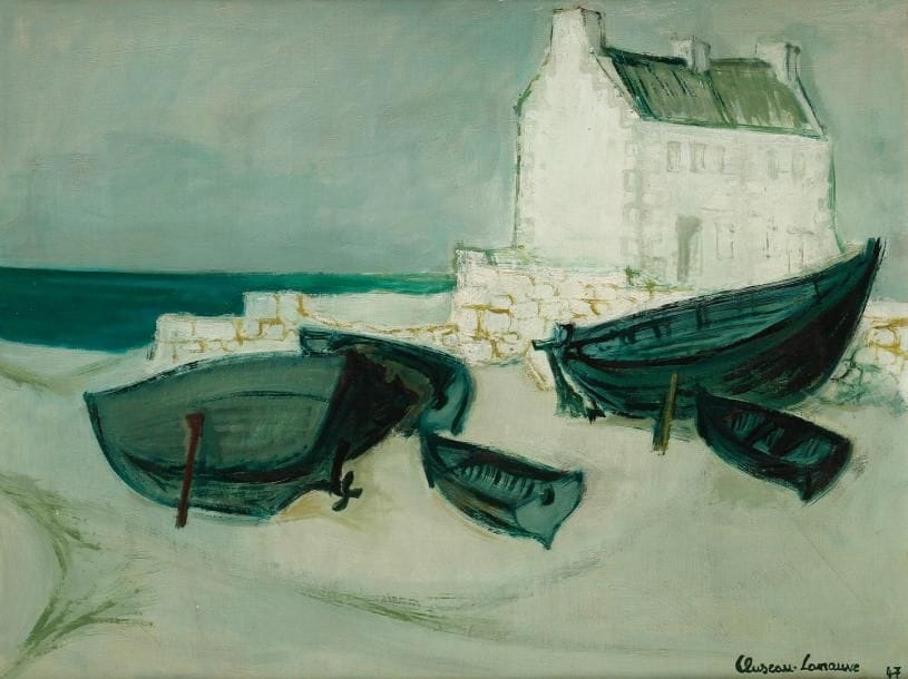 Jean CLUSEAU-LANAUVE (1914-1997)
Bretagne, 1947 Huile sur toile. Signée et datée en bas à droite. Située au dos. H: 50 x L: 65 cm