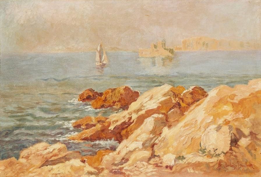 H. COMBES-LOUBON
Le port de Marseille Huile sur toile. Signée en bas à droite. H: 38 x L: 55 cm
