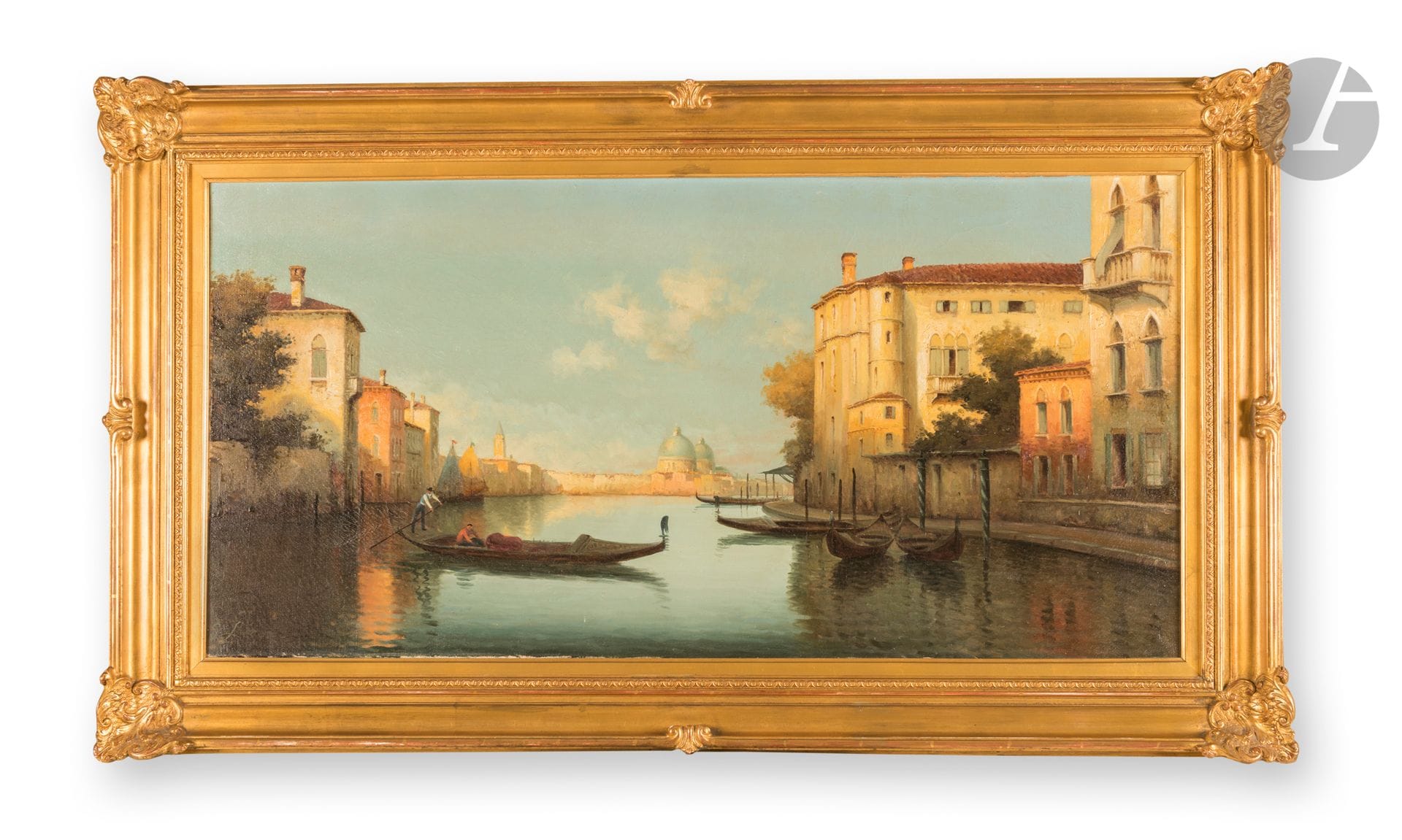 S. LEROY
Venice, the Grand Canal
Oil on canvas.
Signed lower left.
(Cracks and small restorations).
50 x 100 cm