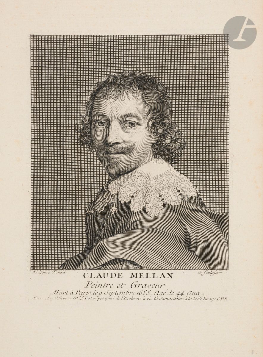 Claude Mellan (1598-1688)
Claude Mellan. Burin. 115 x 150. Préaud 172. Très belle épreuve sur vergé du XVIIIe siècle, du tirage pour Odieuvre, L’Europe illustre. Infimes rousseurs le long du bord inférieur. Toutes marges.