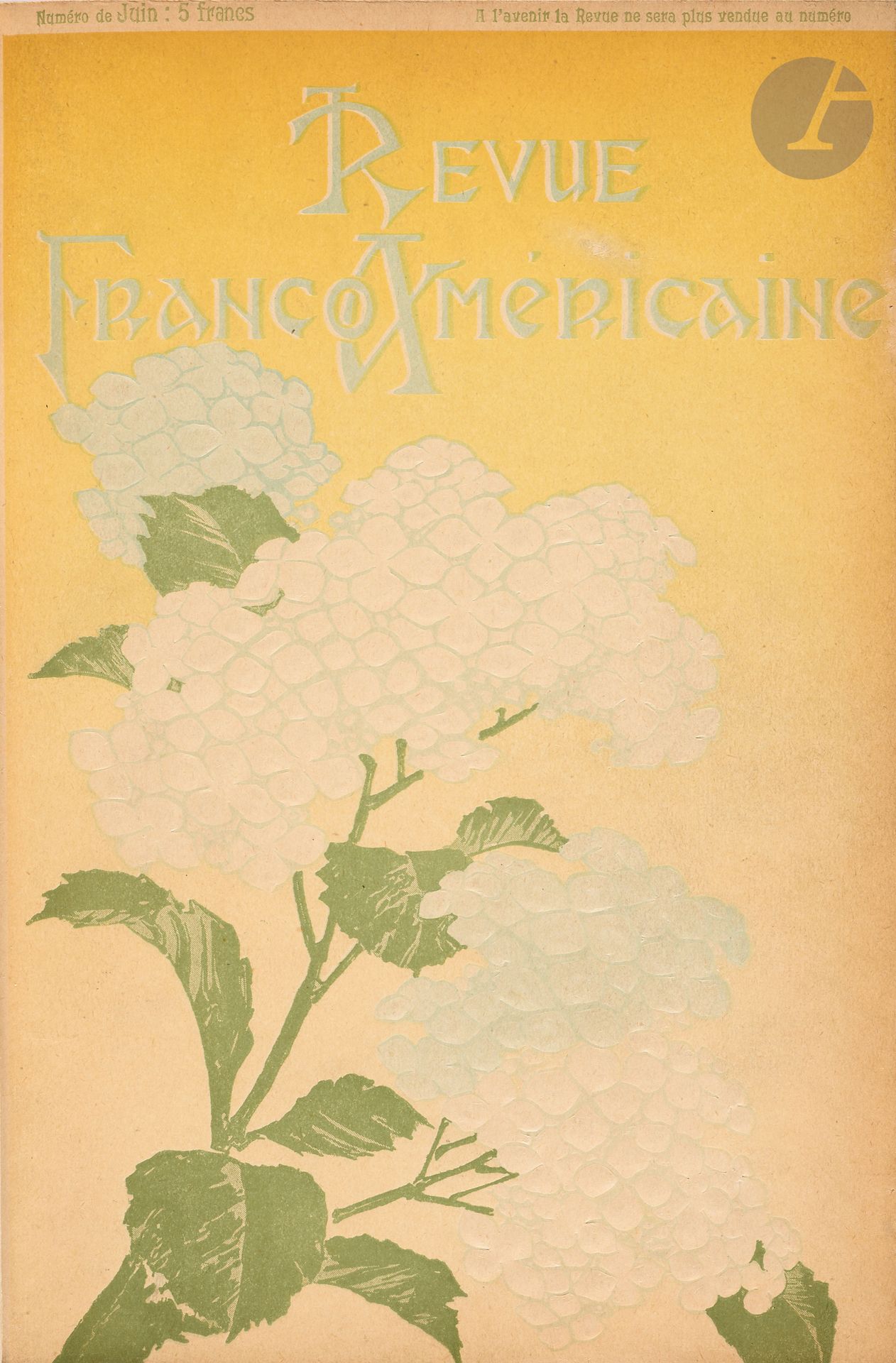FRANCO-AMERICAN MAGAZINE
N° 1, June 1895-N° 3, August 1895. Paris New York, Literary director: Prince André Poniatowski, Editorial secretary: Marcel L'Heureux. Texts by Paul Adam, Jean Ajalbert, Alphonse Allais, Maurice Barrès, Tristan Bernard, Paul Bourget, Alfred Capus, Georges Clemenceau, Romain Coolus, Georges Courteline, Alphonse Daudet, Dostoïevski, Émile Goudeau, Abel Hermant, Bernard Lazare, Maurice Leblanc, Pierre Louÿs, Maurice Maeterlinck, Stéphane Mallarmé, Camille Mauclair, Catulle Mendès, Robert de Montesquiou, Gabriel Mourey, François de Nion, Henri de Régnier, Jules Renard, Georges Rodenbach, Marcel Schwob, Séverine, Léon Tolstoï, etc. Illustrations by Caran d'Ache, J.L. Forain, Gandara, Granié, Helleu, Puvis de Chavannes, Félix Régamey, Toulouse-Lautrec, Félix Vallotton. Covers illustrated in colors by Eugène Grasset. Complete collection. 3 numbers in 3 issues in 1 vol. large in-8 bound. Handwritten notes of Vasseur (2 ff.). Joint : - The lithography of Toulouse-Lautrec : " Zimmerman and his machine " ; - Portraits of Stéphane Mallarmé, Jules Renard, Georges Clemenceau ; - In the collection of Félix Potin : photos of Alphonse Daudet, Georges Courteline, Forain, Gandillot, Abel Hermant, Lavedan, Catulle Mendès, Georges Rodenbach, Léon Tolstoï, Séverine, Zimmerman with bicycle.
Luxurious, eclectic, aristocratic and worldly review.