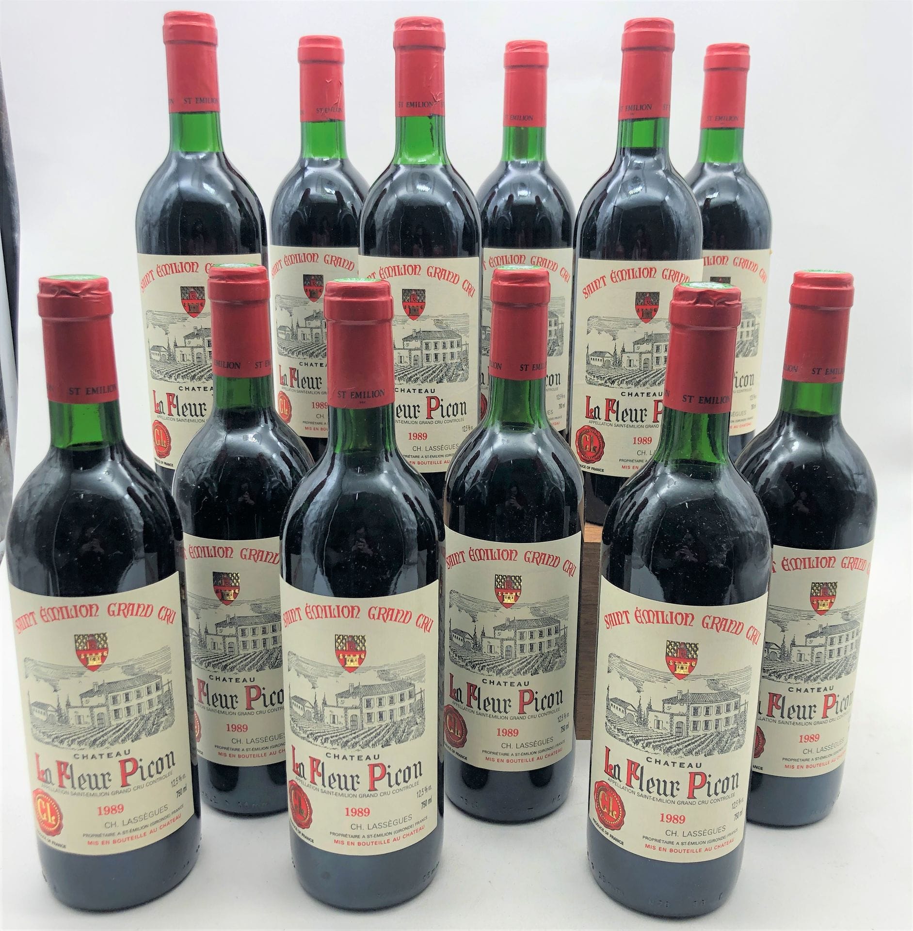 12 B CHÂTEAU LA FLEUR PICON (2 B.G; 6 T.L.B.+; 3 T.L.B.), GC Saint-Emilion, 1989