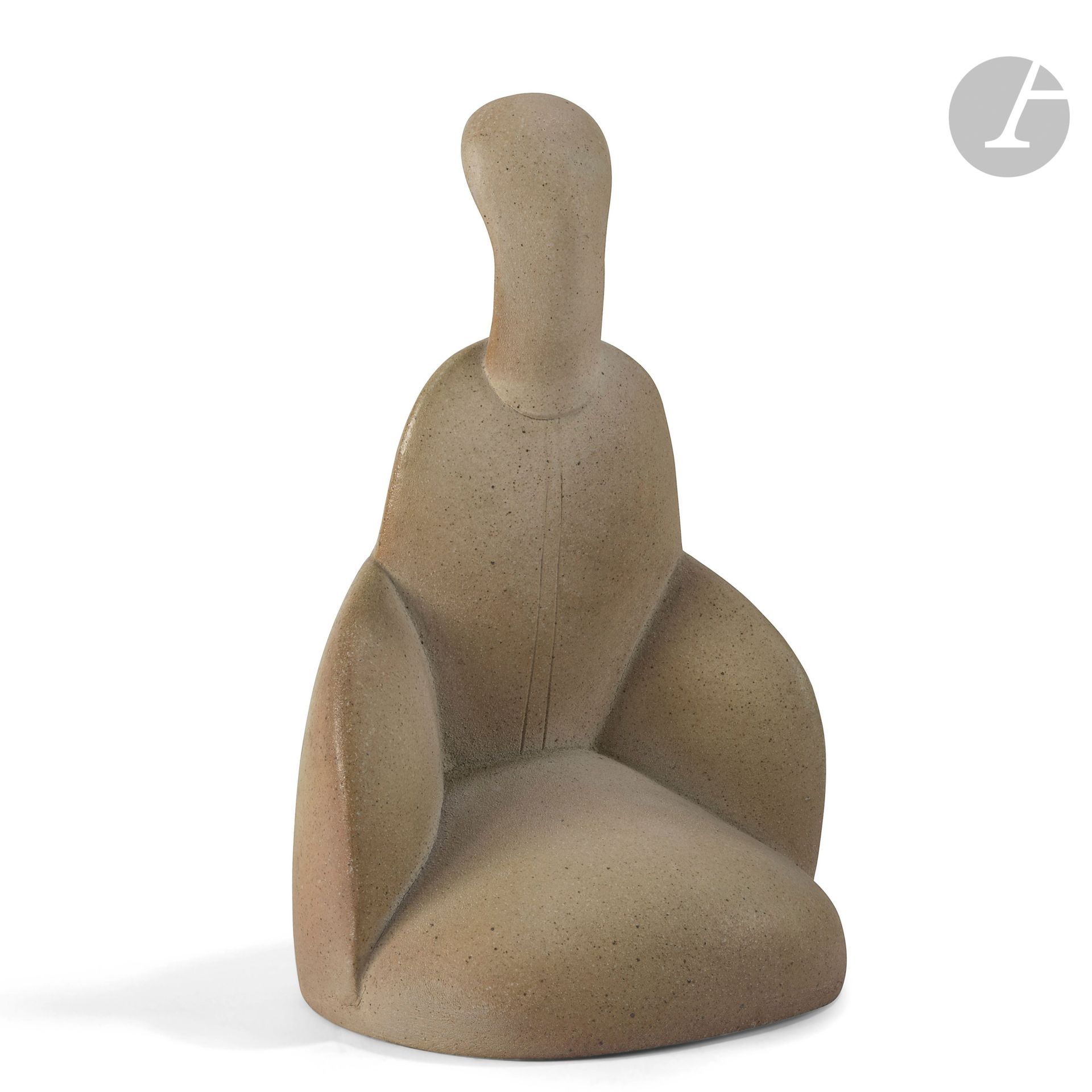 ANTOINE DE VINCK (1924-1992)
Seated woman
Sculpture. Proof in stoneware. Signed with the stamp towards the base. H. 37 cm