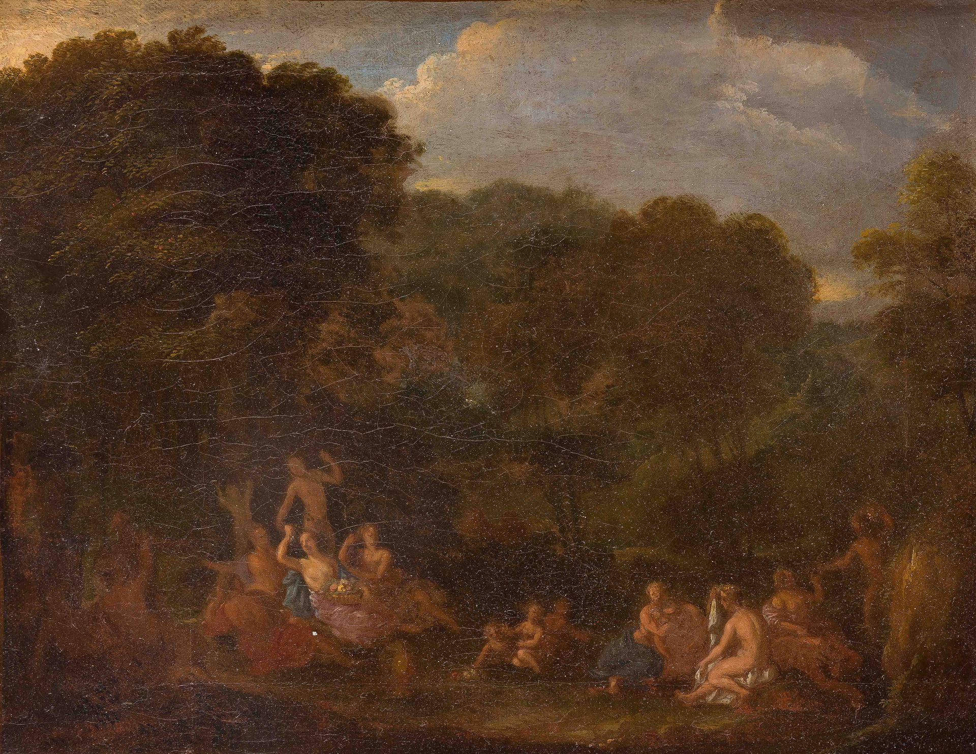École FRANÇAISE du XVIIe siècle
Le repos des nymphes
Toile
25,4 x 32,7 cm