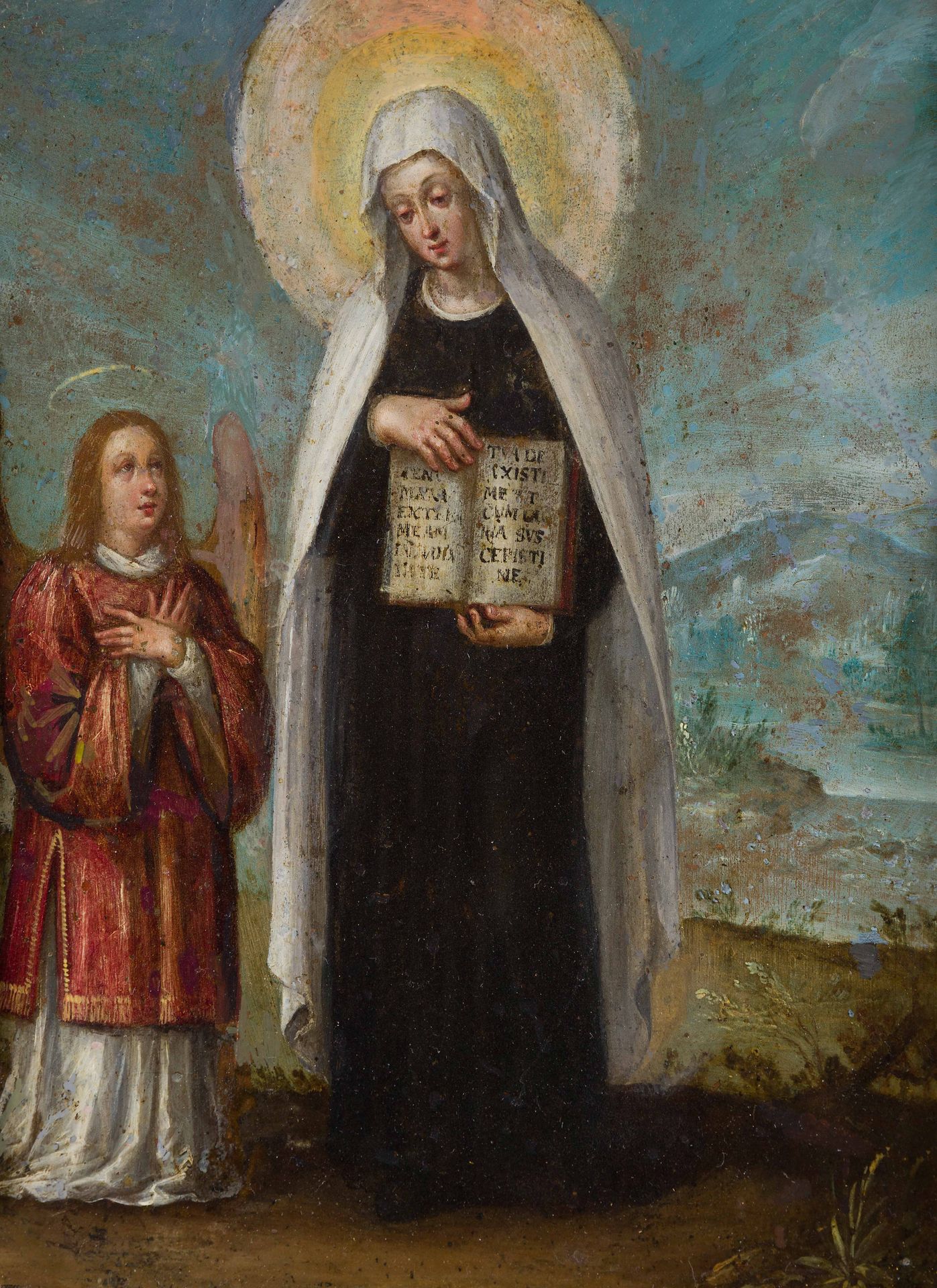 Ecole FRANCAISE du XVIIe siècle 
Sainte Vierge 
Cuivre 
21 x 17 cm