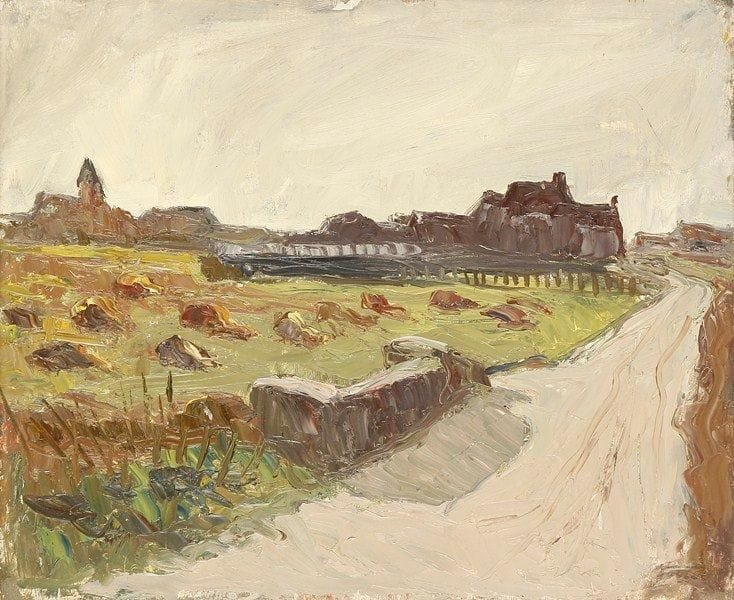 Louis-Edouard TOULET (1892-1967)
La route du village Huile sur panneau Porte le cachet de la signature en bas à droite. 38 x 46 cm