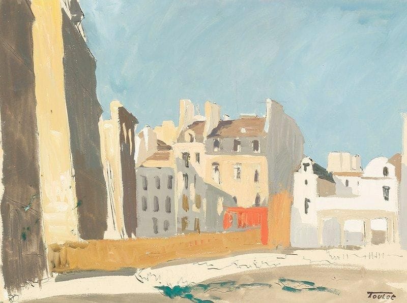 Louis-Edouard TOULET (1892-1967)
Immeubles en banlieu Gouache Porte le cachet de la signature en bas à droite. 36 x 48 cm
