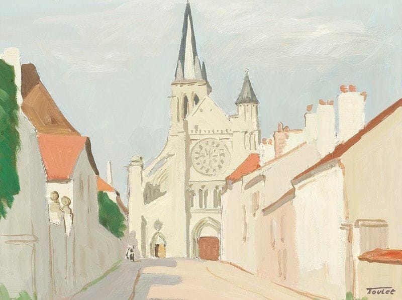 Louis-Edouard TOULET (1892-1967)
Rue de l'église en hiver Gouache Porte le cachet de la signature en bas à droite. 36 x 48 cm