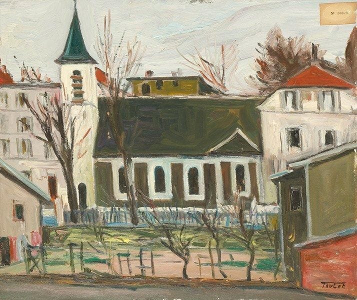 Louis-Edouard TOULET (1892-1967)
L'église du village Huile sur isorel Signée en bas à droite. 46 x 55 cm
