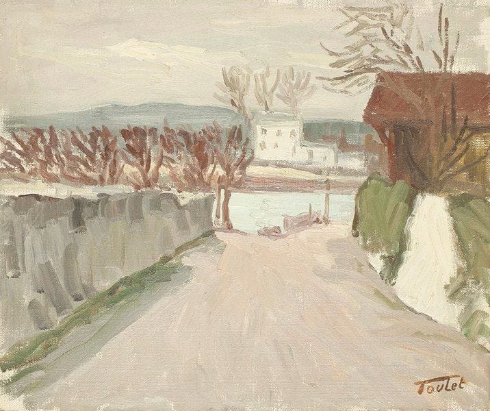 Louis-Edouard TOULET (1892-1967)
Chemin en bord de Seine Huile sur toile Signée en bas à droite. 46 x 55 cm