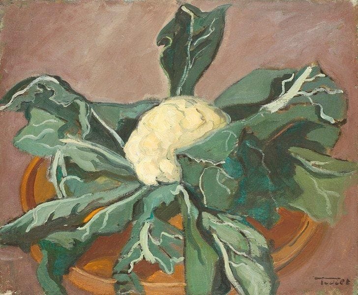 Louis-Edouard TOULET (1892-1967)
Choux fleur Huile sur toile Signée en bas à droite. 46 x 55 cm