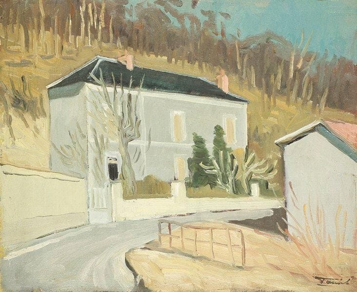 Louis-Edouard TOULET (1892-1967)
Le virage Huile sur toile Porte le cachet de la signature en bas à droite.  38 x 46 cm
