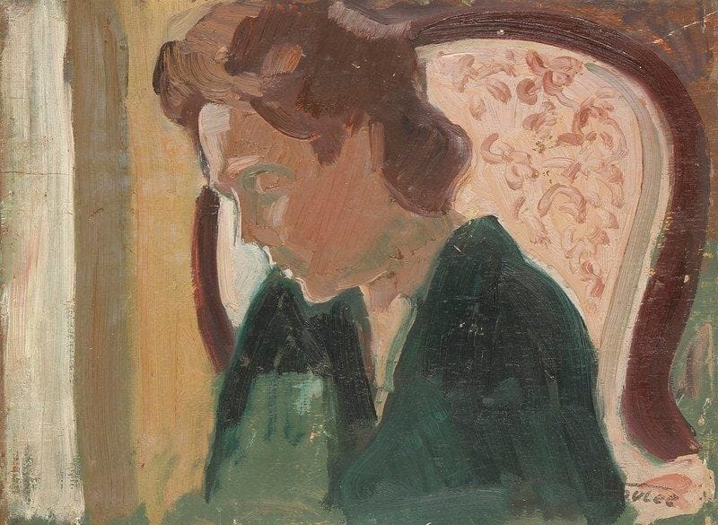 Louis-Edouard TOULET (1892-1967)
Portrait de femme Huile sur panneau Porte le cachet de la signature en bas à droite. 24 x 33 cm