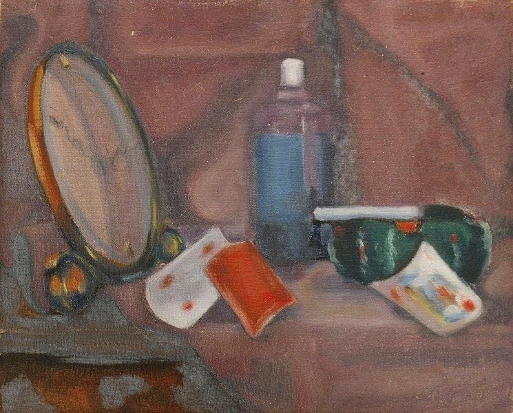 Lucien COLAS (1919-2008)
Nature morte aux cartes, 1959 Huile sur toile. Non signée. Datée au dos. Non montée. H:41 x L: 33.50 cm