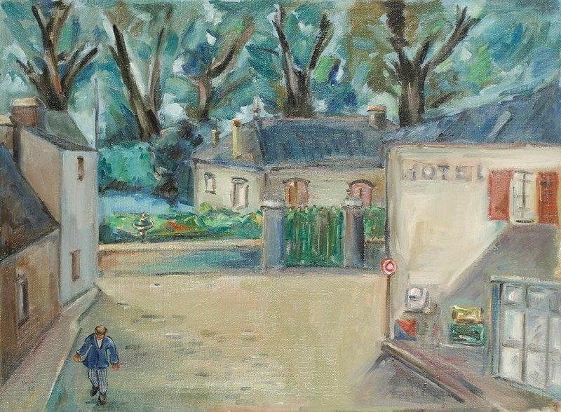 Lucien COLAS (1919-2008)
Le village, 1995 Huile sur toile. Signée et datée en bas à gauche. H:60 x L: 81 cm