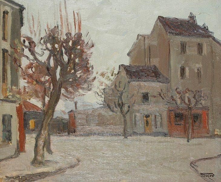 Louis-Edouard TOULET (1892-1967)
Alforville Huile sur toile Signée en bas à droite. st sur le châssi 46 x 55 cm