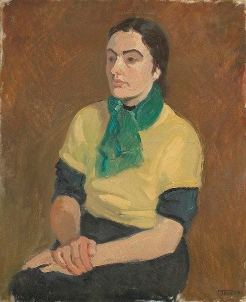 Louis-Edouard TOULET (1892-1967)
Femme assise Huile sur toile Signée en bas à droite. 73 x 60 cm (accidents)