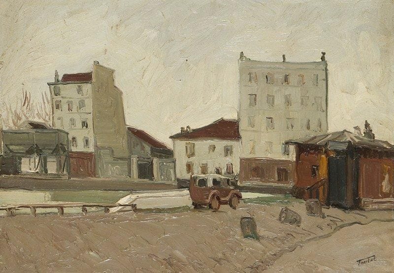 Louis-Edouard TOULET (1892-1967)
Bord de canal en ville Huile sur panneau Signée en bas à droite. 46 x 55 cm