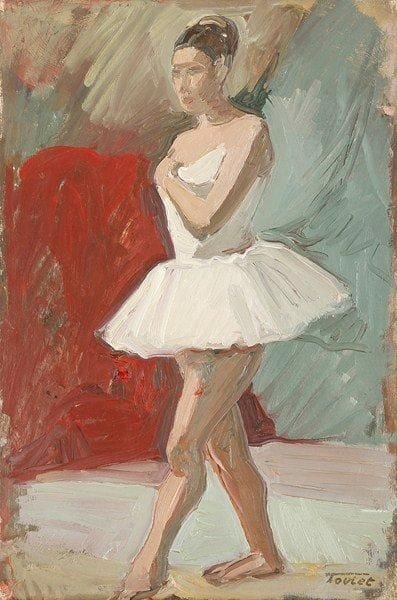 Louis-Edouard TOULET (1892-1967)
Danseuse ballerine Huile sur panneau Porte le cachet de la signature en bas à droite. 41 x 27 cm