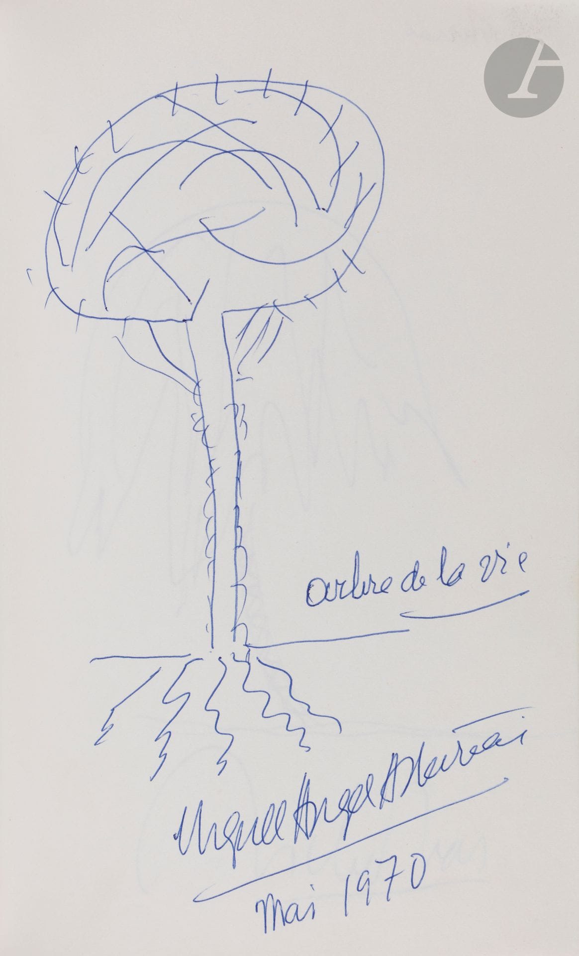 ALBUM ARBRES 3. In-8 maroquin havane, tranches dorées, étui. 125 ff.

125 dessins d’arbre, signés, certains avec commentaire autographe, par Gloria Alcorta, Henri Amouroux, Robert Aron, Miguel Angel Asturias, Jean Auburtin, François-Régis Bastide, Yves Berger, Julien Bertheau, Pierre de Boisdeffre, Roger Bordier, Jeanne Bourin, Guy Breton, Roger Caillois, François Caradec, Norbert Casteret, Alba de Cespédès, G.E. Clancier, Jean Constantin, Jean Daniélou, Michel Dard, André Dassary, Lise Deharme, Maurice Druon, Guy Dumur, Francis Esmenard, Luc Estang, Paul Flamand, André Fraigneau, Daniel Gélin, Christian Giudicelli, Fernand Gravey, Guillevic, Jean Guitton, Raymond Jean, Jean-Charles, Charles Kiffer, Robert Laffont, Henri Mahé, Françoise Mallet-Joris, Michèle Maurois, Jacques Médecin, Albert Memmi, Claude Michelet, Jean Mistler, Christian Murciaux, Sven Nielsen, Anaïs Nin, Pierre Nord, Louis Nucera, Roland Nungesser, Marc Oraison, Gaëtan Picon, André Pieyre de Mandiargues, Georges Piroué, Bernard Privat, Robert Quatrepoint, Colette Renard, Jean-Claude Renard, André Rivollet, Emmanuel Roblès, Philippe de Rothschild, Jacques Rueff, Pierre Seghers, Jacques Sereys, Albert Simonin, Éric Tabarly, Paul Teitgen, Maurice Toesca, J.D. Van Caulaert, Jean Vodaine, Roger Vrigny, Élie Wiesel, etc.