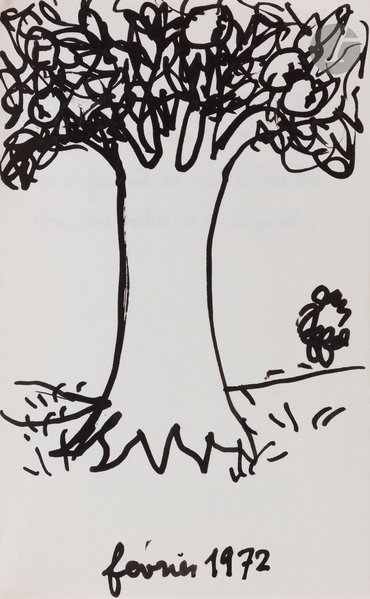 ALBUM ARBRES 5. In-8 maroquin havane, tranches dorées, étui. 124 ff.

Environ 120 dessins d’arbre, signés, certains avec commentaire autographe, 1971, par Andrex, Marcel Arland, Raymond Aron, François-Marie Banier, Guy Béart, Jean de Beer, Pierre Bellemare, Jean-Pierre Beltoise, Pierre Bertin, Antoine Béthouart, Roger Bezombes, Richard Blareau, Georges Blond, Lucien Bodard, Joseph Bouglione, Jacques et Laurence de Bourbon-Busset, Elvire de Brissac, Jean-Jacques Brochier, R.P. Bruckberger, Erskine Caldwell, Anne-Marie Cazalis, Jacques Chancel, Edmonde Charles-Roux, Jean Chauvel, Michel Ciry, Maurice Couve de Murville, Francis Crémieux, Michel Creton, Marcel Dalio, Pierre Daninos, Jacques Duhamel, Michel Durafour, Jean Effel, Alfred Fabre-Luce, Jean Fougère, Pierre Fresnay, Jean-Jacques Gautier, Sanche de Gramont, Jean Guéhenno, Olivier Guichard, Maurice Herzog, Marie-José d’Italie, Marcel Jouhandeau, Jean-Paul Lacroix, Marie Laforêt, Simone de Lattre, duc de Lévis-Mirepoix, Pierre Lyautey, Mac Avoy, Albert Mahuzier, Robert Mallet, Jacques Massu, Gabriel Matzneff, Claude Michelet, Paul Morand, Patrick O’Higgins, Hélène Parmelin, Édouard Pignon, Suzanne Prou, Alexis de Rédé, Jean Richard, Robert Rocca, Jean-Pierre Rosnay, Jules Roy, Jean Sablon, Jacques Sallebert, Manès Sperber, Charles Trenet, Pierre-Jean Vaillard, Étienne Wolff, Léon Zitrone, etc.
