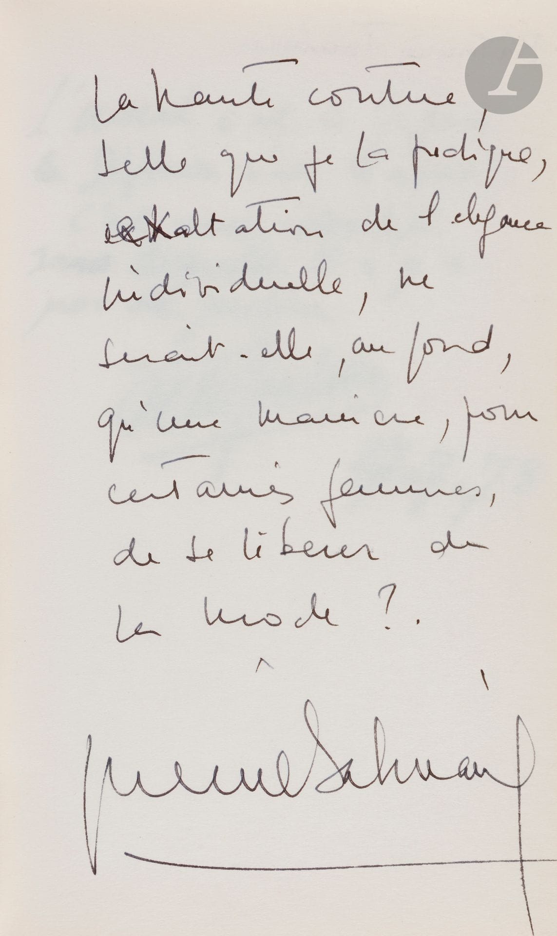 ALBUM des MÉTIERS. In-8 maroquin havane, tranches dorées. 13 ff (le reste vierge).

Témoignages d’artistes, avocats, écrivains sur leur métier. Pierre Balmain, Jean-Édouard Bloch, Bernard Clavel, Gabriel Delattre, Manuel de Diéguez, François Gir, Jean-Paul Lacroix, Jacques Mortane, Jean Richer, Charles Samaran, André Toulouse.
