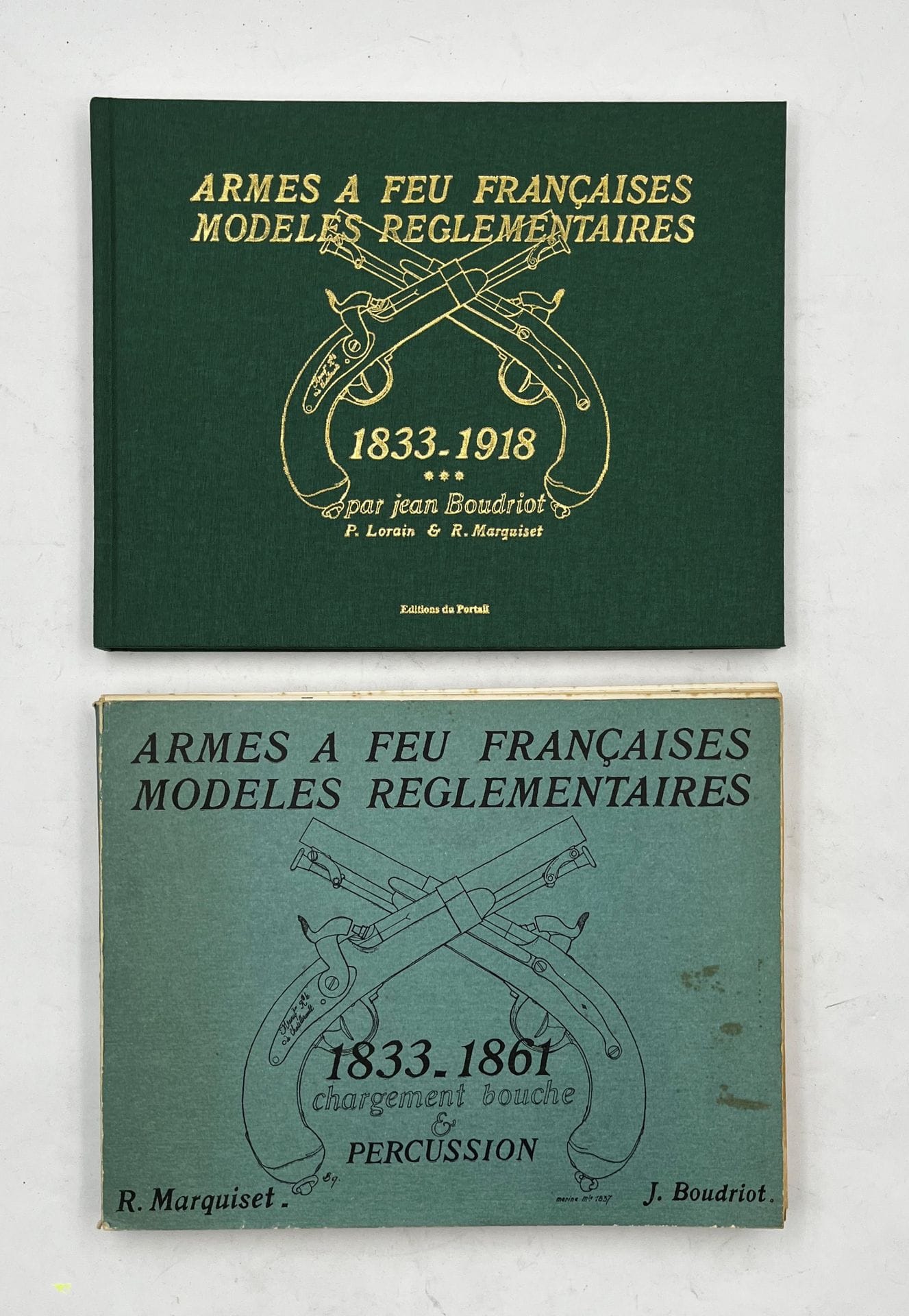 BAUDRIOT
Armes à feu françaises réglementaires, 1830-1861, 1833-1918.
2 volumes dont un relié.
