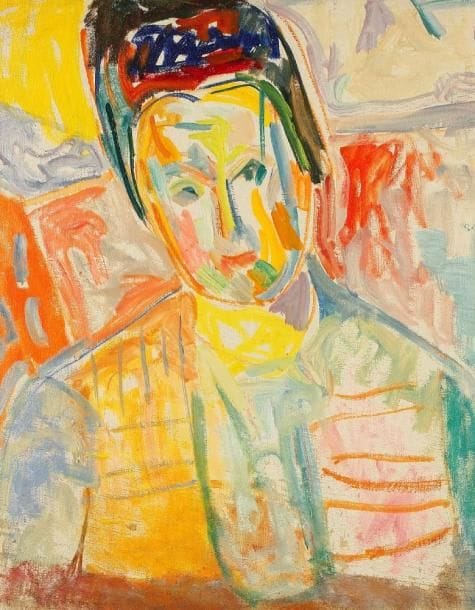 LUTKA - PINK (1906 - 1998)
Portrait de femme, 1945. Huile sur toile. Porte le cachet de la signature et la date au dos. 53 x 44 cm