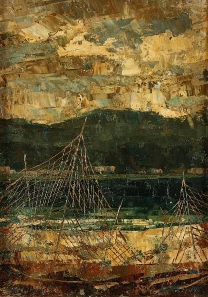 José - Paulo MOREIRA DE FONSECA [brésilien] (1922 - 2004)
Paysage de Rio, 1968. Huile sur toile. Signée en bas à droite. Signée, datée et située au dos. 26. 5 x 19. 5 cm