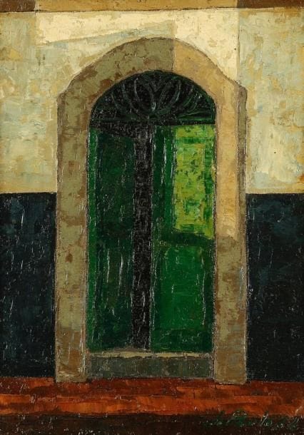 José - Paulo MOREIRA DE FONSECA [brésilien] (1922 - 2004)
Fenêtre verte, 1962. Huile sur toile. Signée et datée en bas à droite. 22 x 16 cm