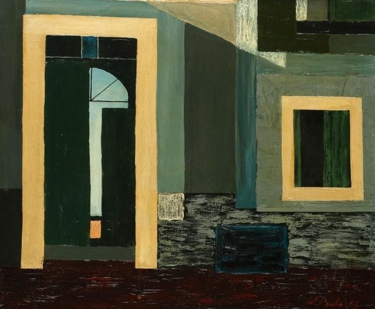 José - Paulo MOREIRA DE FONSECA [brésilien] (1922 - 2004)
La Maison, 1962. Huile sur toile. Signée et datée en bas à droite. 45 x 55 cm
