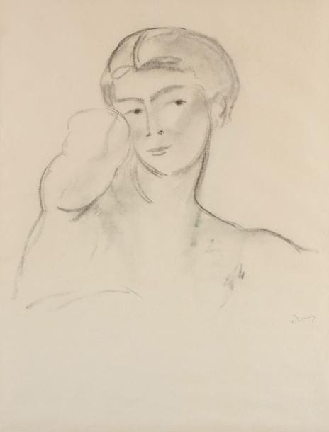 André DERAIN (1880 - 1954)
Nu féminin. Dessin au fusain et à l'estompe. Porte une signature vers le bas et vers la droite. 58 x 45 cm