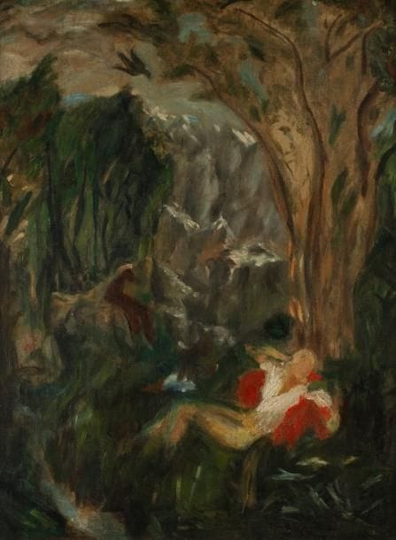 Roland OUDOT (1897 - 1981)
Cavalière au repos. Huile sur toile. Signée en bas à gauche. (Rentoilée). 80 x 60 cm