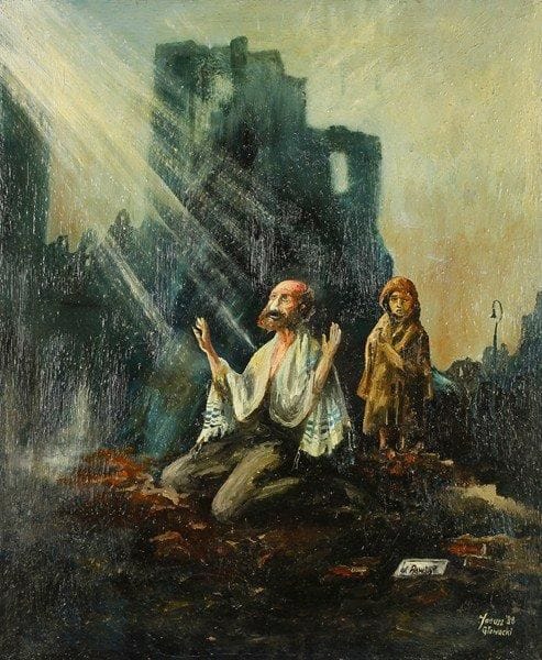 Yanusz GLOWACKI
La prière, 1988. Huile sur toile.Signée et datée en bas à droite.. 60 x 73 cm