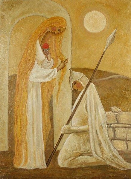 P. KOROBKOV
La toison d'or, 1991. Huile sur toile.Signée en bas à droite. Signée, datée et titrée au dos.100 x 75 cm