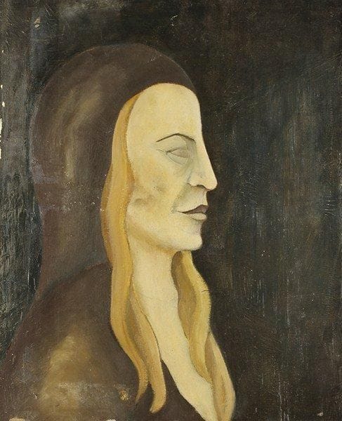 Michel LIPSZYC
Femme de profil. Huile sur toile.Signée au dos.. 60 x 50 cm